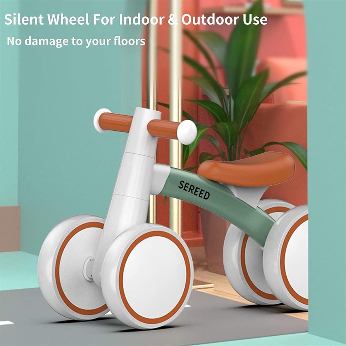 Keebies Stevige Kinderloopfiets - Peuters 12–24 Maanden – Grijs – 25,4 cm Zithoogte – 1,6 kg Lichtgewicht