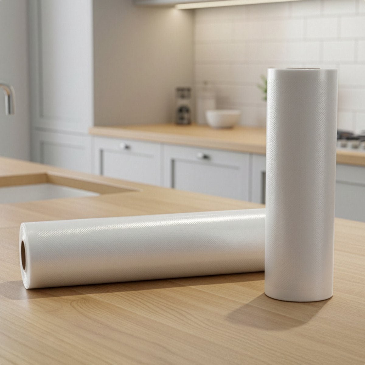 KitchenBrothers Vacumeerrollen 2 Stuks – 28x600cm – BPA-vrij – Voor Vacuümmachine & Sous-Vide – Universeel & Sterk Voedselverpakking