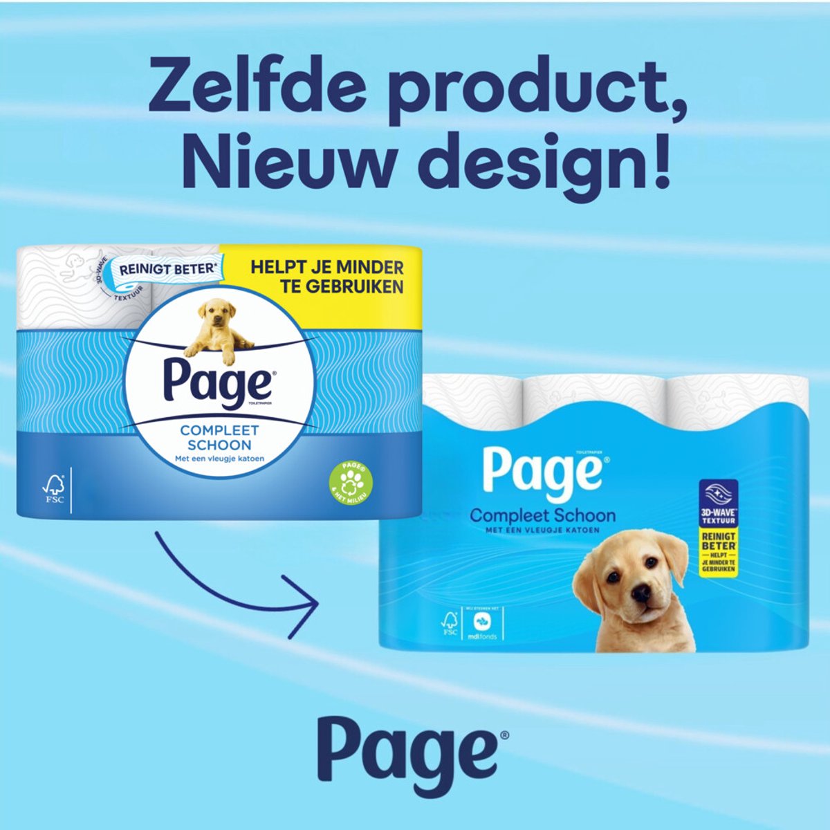 Page Toiletpapier Compleet Schoon 2-laags - 24 rollen - Wit