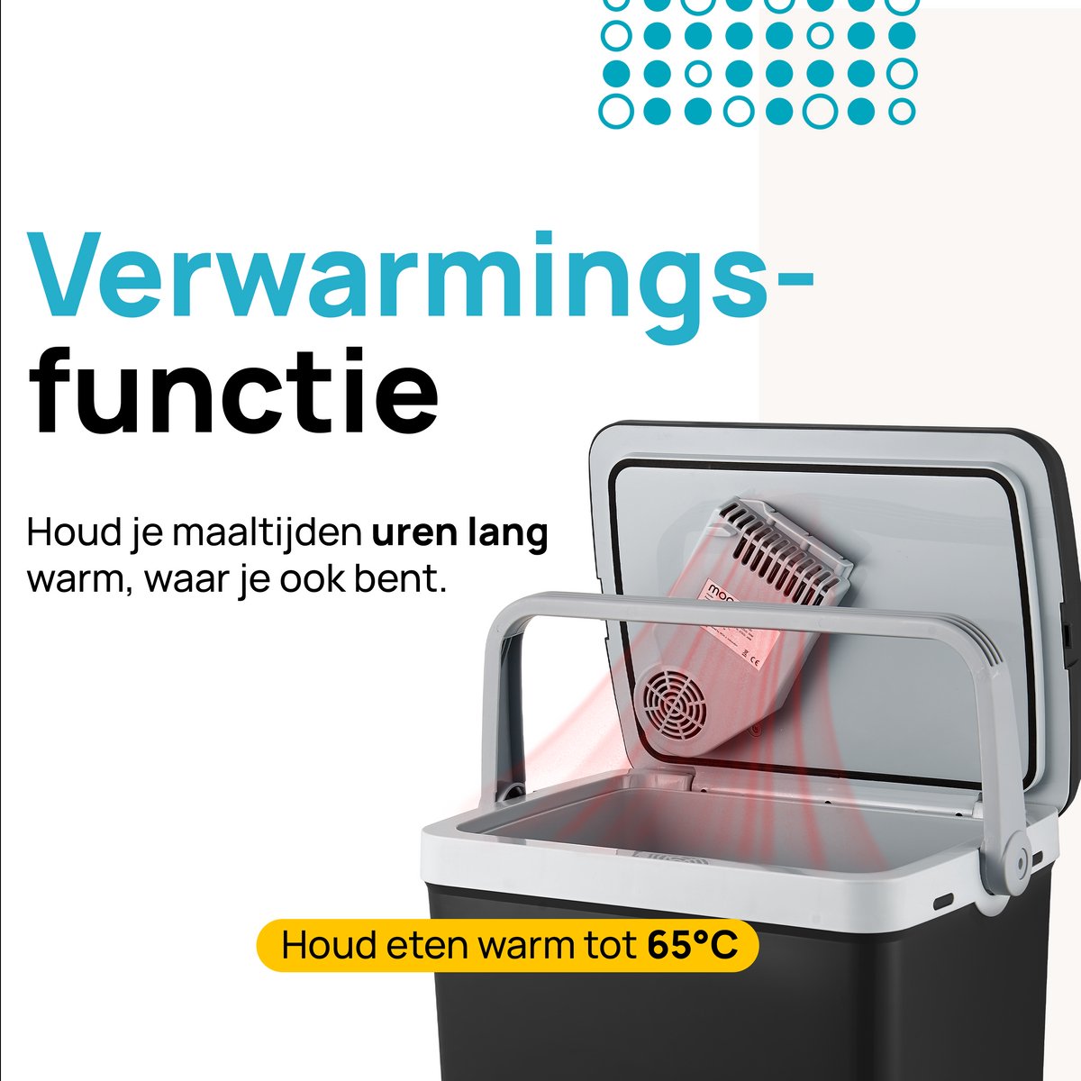 Moa thermo-elektrische koelbox - 32 liter - koud en warm functie - 12V/230V - zwart