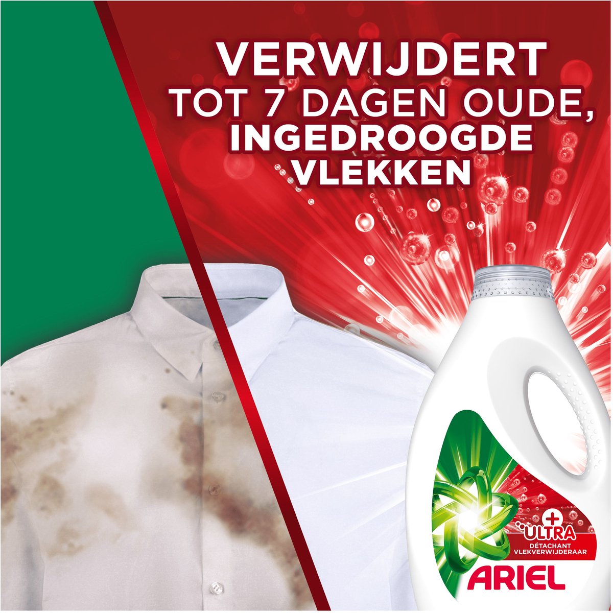 Ariel Vloeibaar Wasmiddel + Ultra Vlekverwijderaar – 4 x 44 Wasbeurten