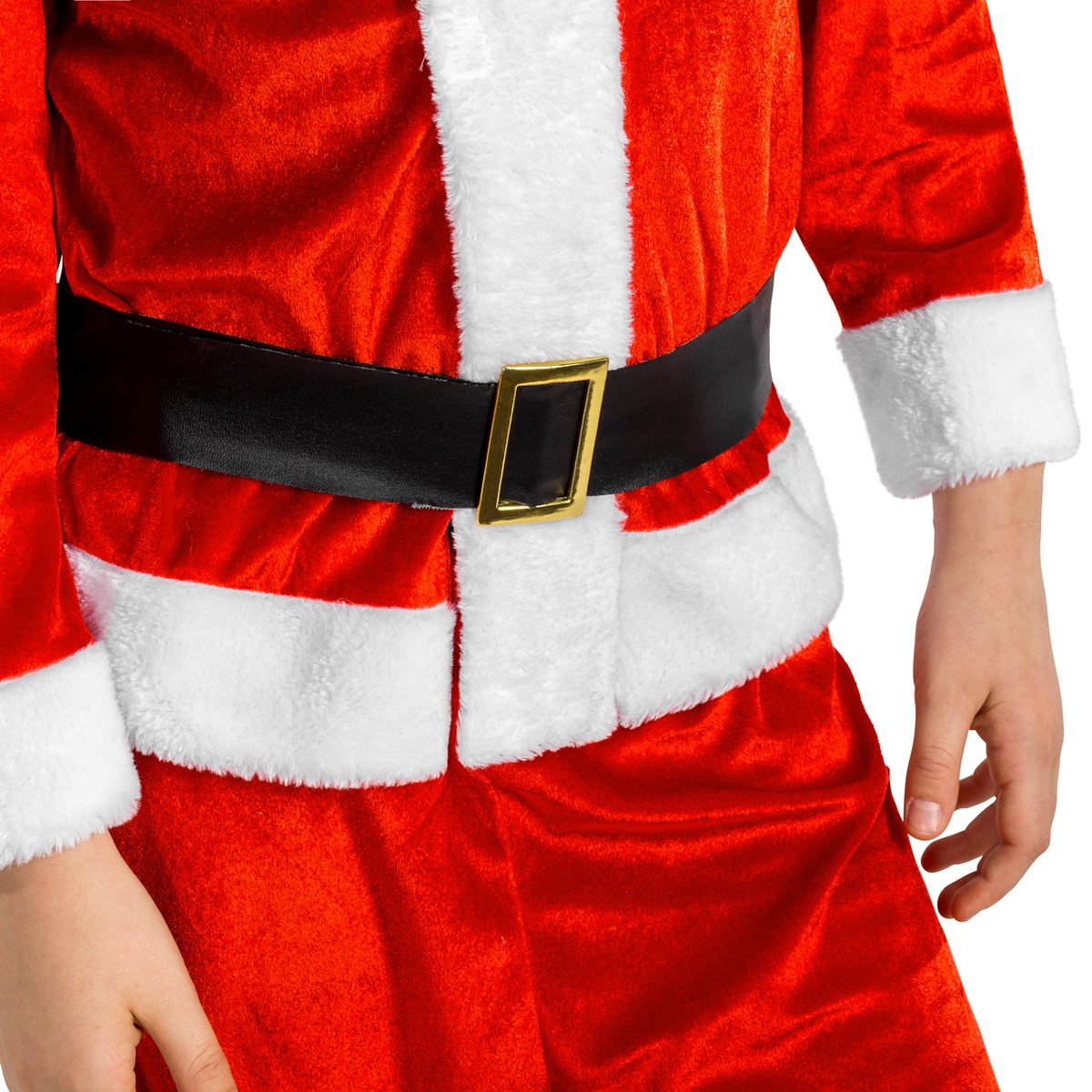 Dressforfun - Jongenskostuum Sint-Niklaas 10-12 jaar - Volledig Kostuum met Puntmuts, Bovendeel, Broek, Gordel en Laarsovertrekken – Maat 140
