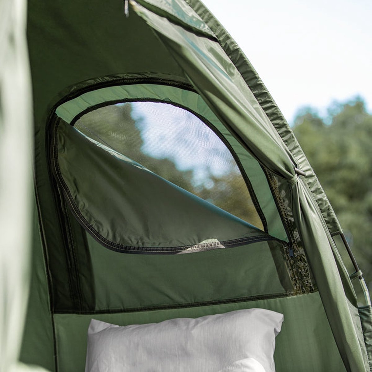 SoBuy - 4-in-1 Campingtent Kit - Pop-Up Tent - Draagbaar Kampeerbed - Buitenligstoel - Duurzaam Oxford Nylon - Muggenbescherming - Eenvoudige montage - 193x160x86cm - Groen