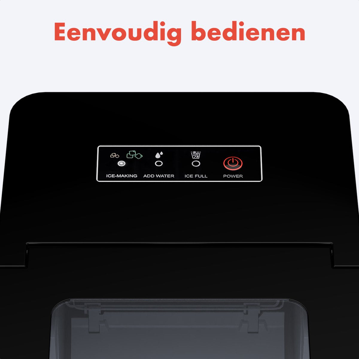 KitchenBrothers IJsblokjesmachine - 2.1L - Zeilfreinigingsfunctie - 15kg/24uur - Zwart