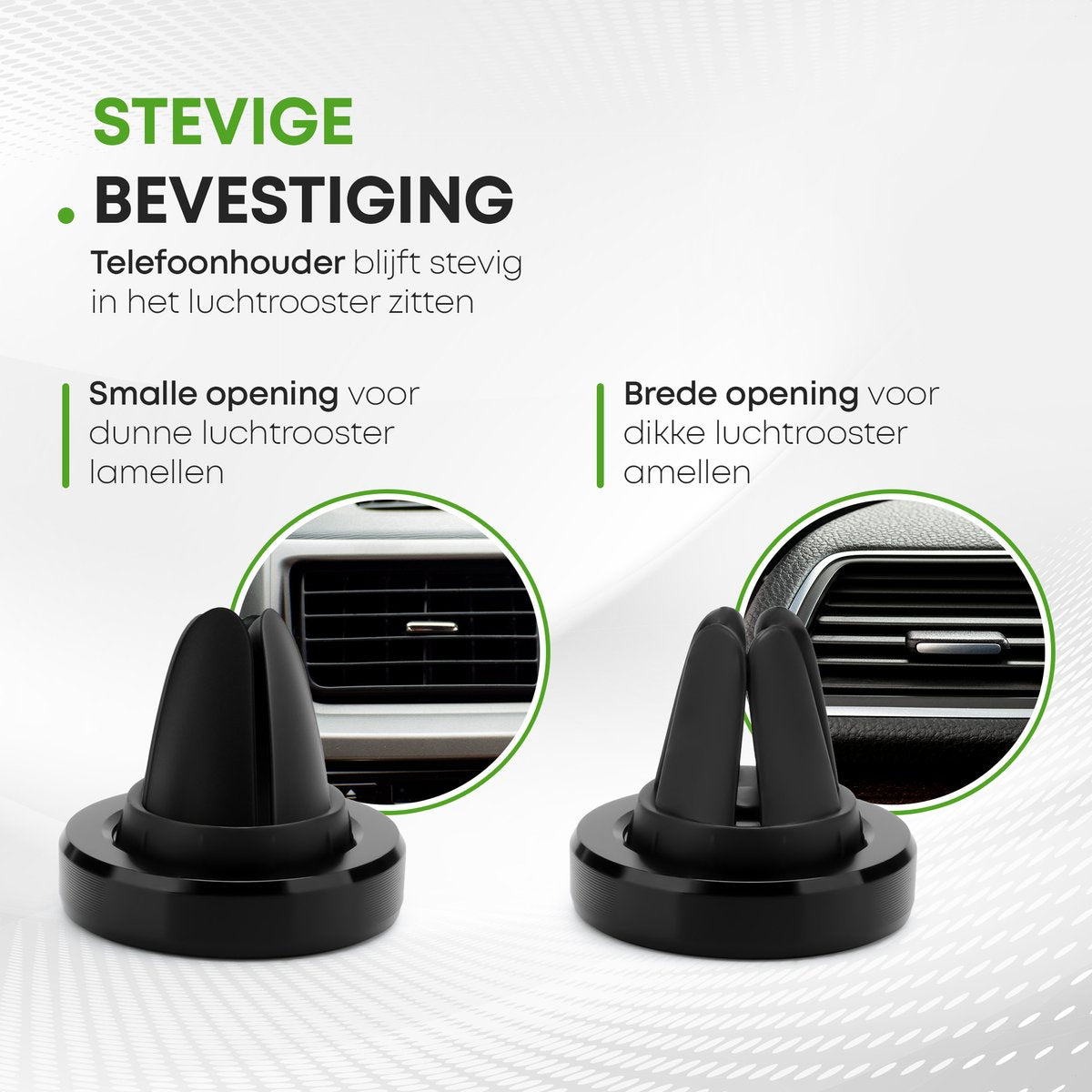 iSetchi Telefoonhouder Auto – Magnetisch & Universeel – Voor Ventilatierooster – Metaal – Zwart