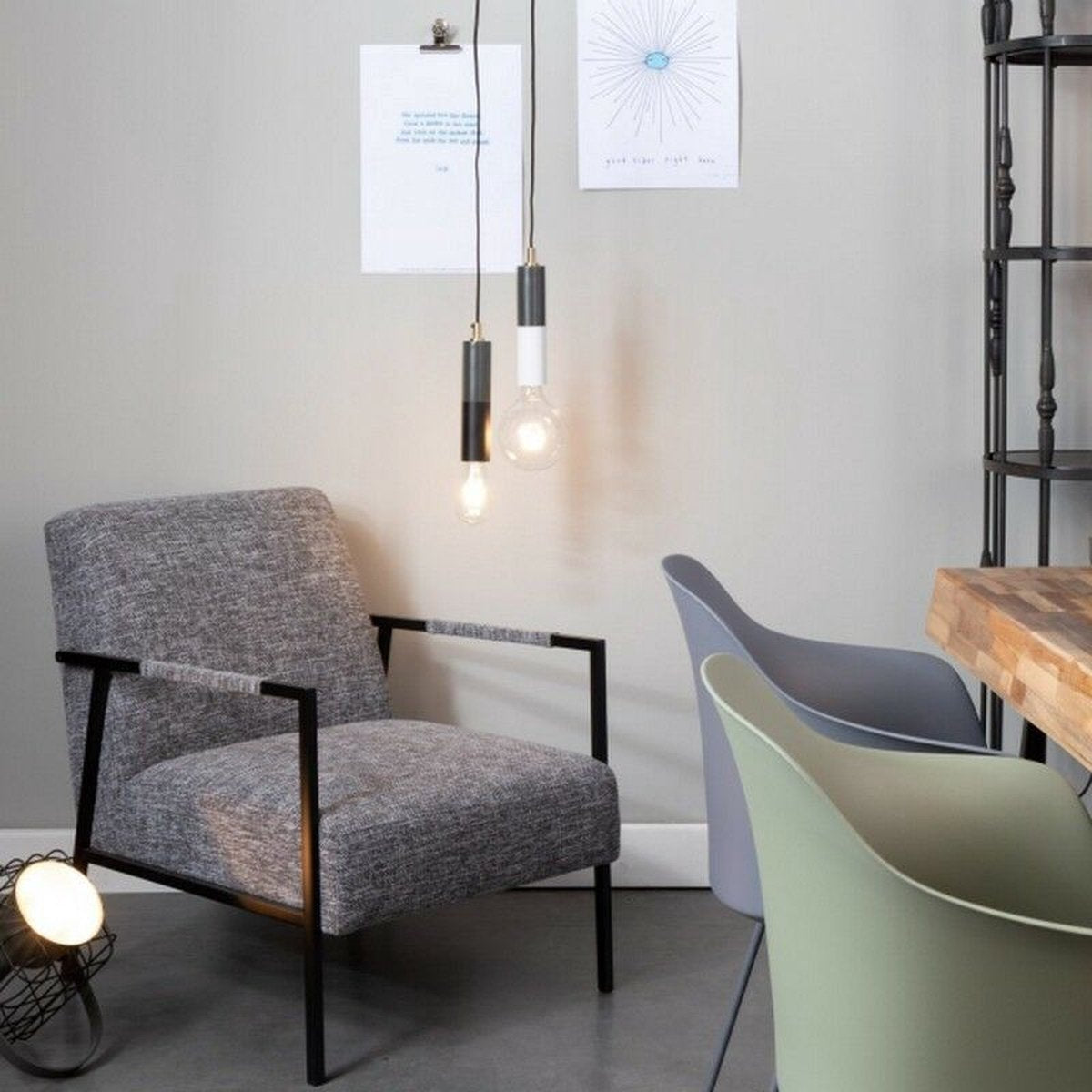 Feliz Lifestyle Yuna Hanglamp - Snoerlengte 1.40 m - 230 V - 13 W - 12x12x160.50cm - Zwart