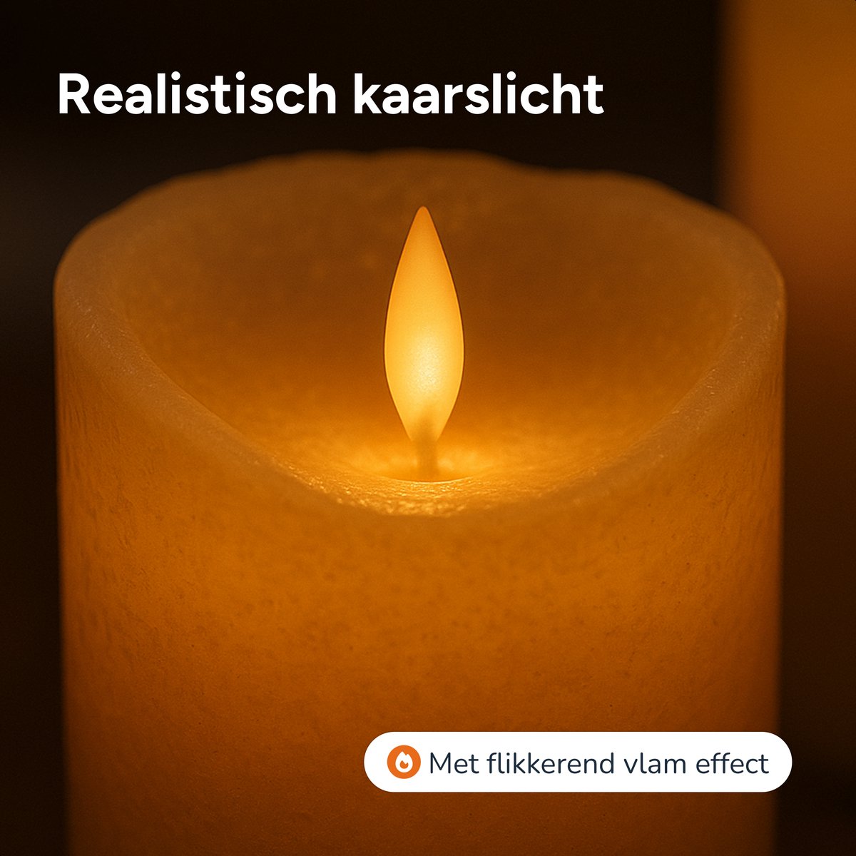 Luft – Realistische LED Stompkaarsen – 12 stuks – Inclusief Afstandsbediening – Timerfunctie – Dimbaar – Echt Was – Beige