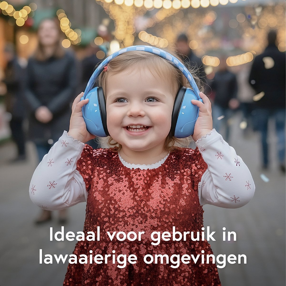 Qwali Gehoorbescherming baby en kinderen - Dempt harde geluiden - 0-3 jaar - Veiligheid peuter en kind - Blauw