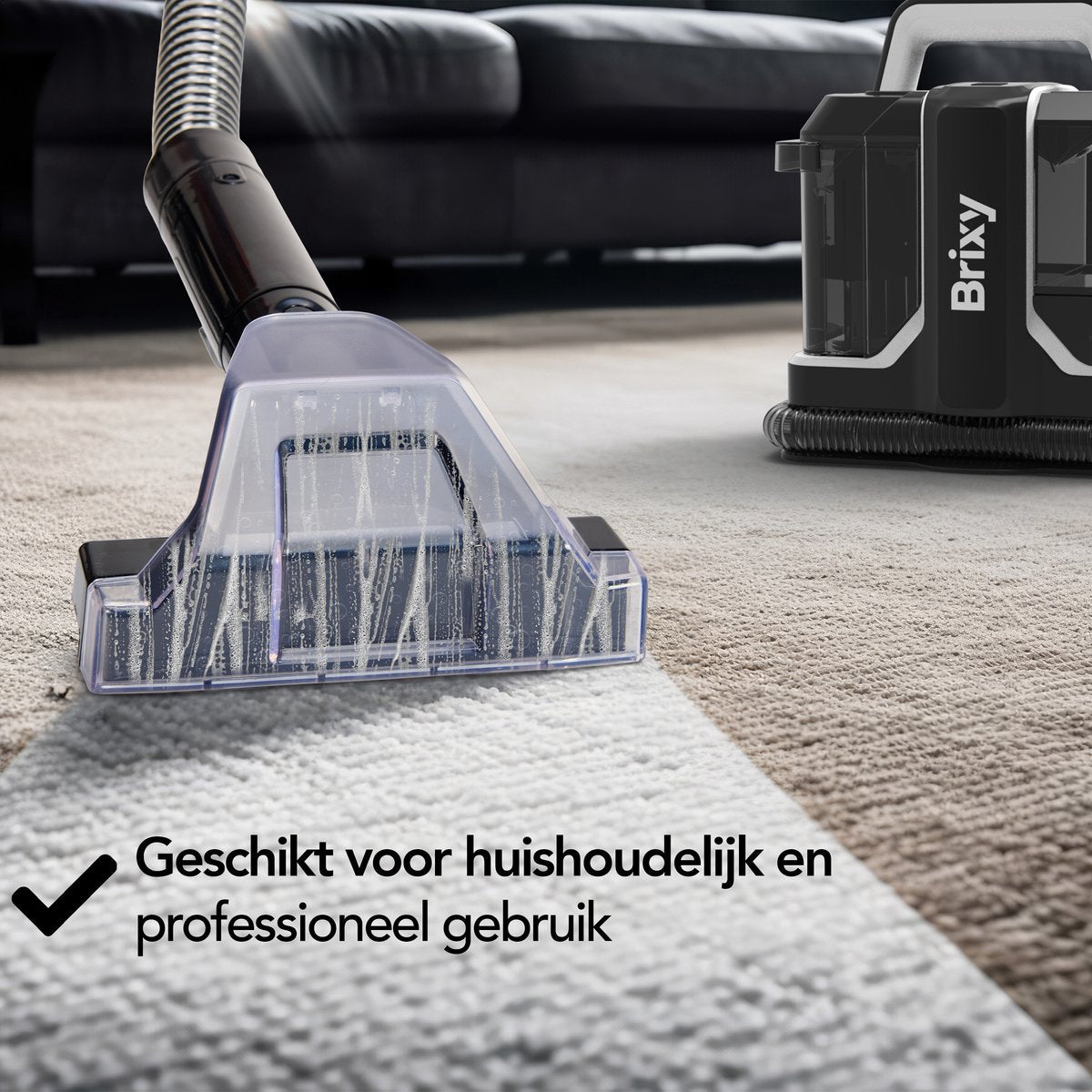Brixy Professionele Vlekkenreiniger - 450W - 11.000kPa - 40 x 40 x 30 cm - Zwart