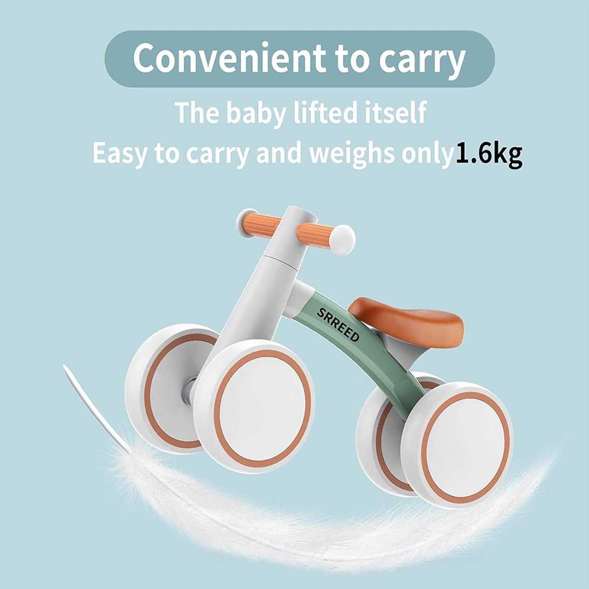 Keebies Stevige Kinderloopfiets - Peuters 12–24 Maanden – Grijs – 25,4 cm Zithoogte – 1,6 kg Lichtgewicht
