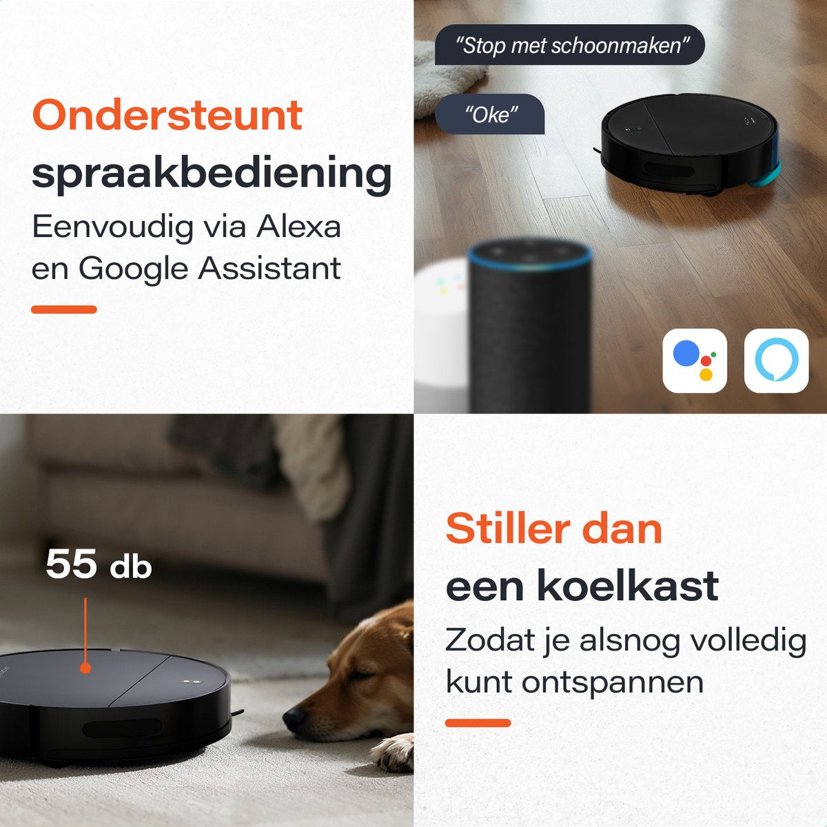 Skoov Robotstofzuiger – Met Dweilfunctie, App-bediening & 2000 PA Zuigkracht – 30 x 30 x 9,7 cm – Zwart