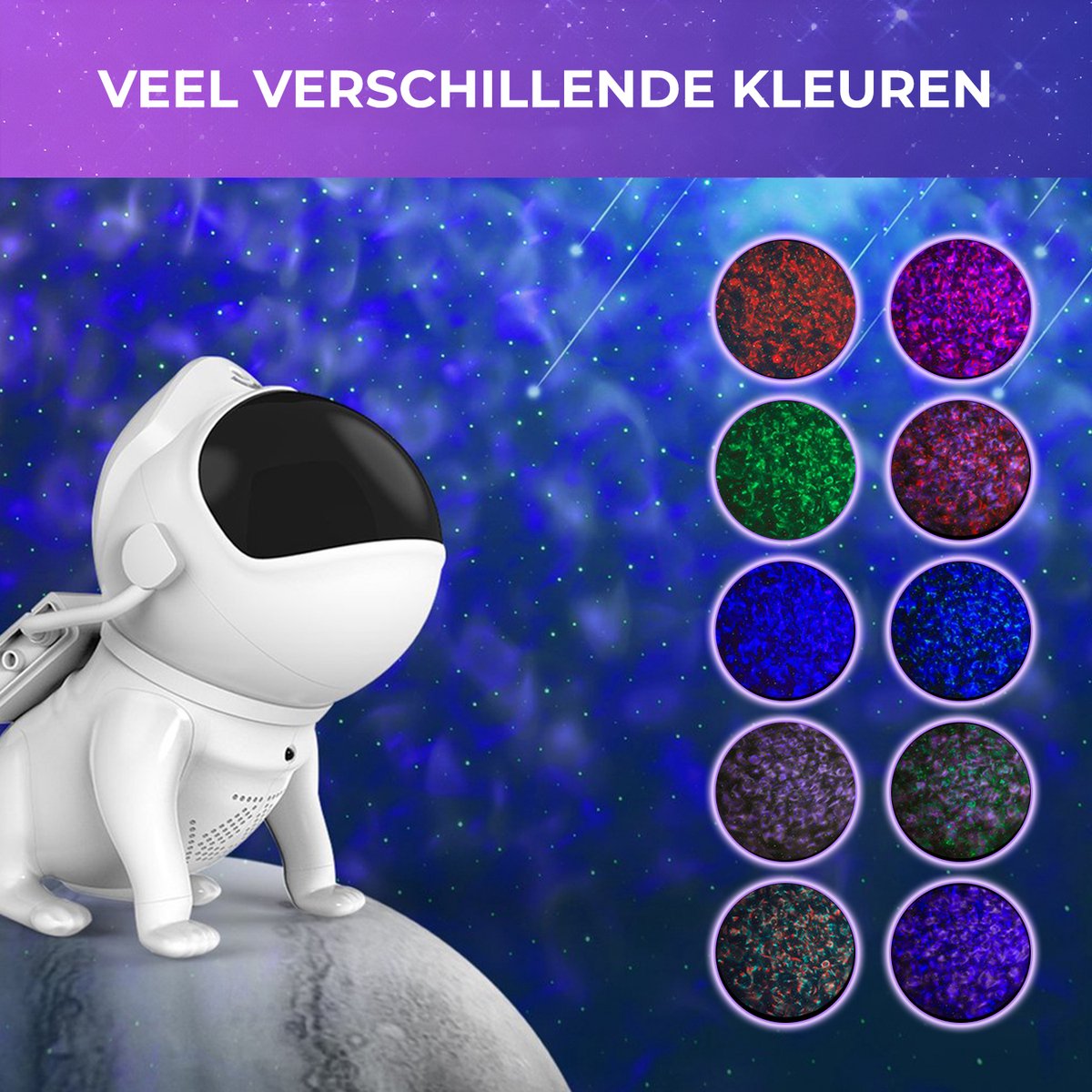 MostEssential Premium Sterren Projector - Space Dog Edition - 3000 lm - Incl. App