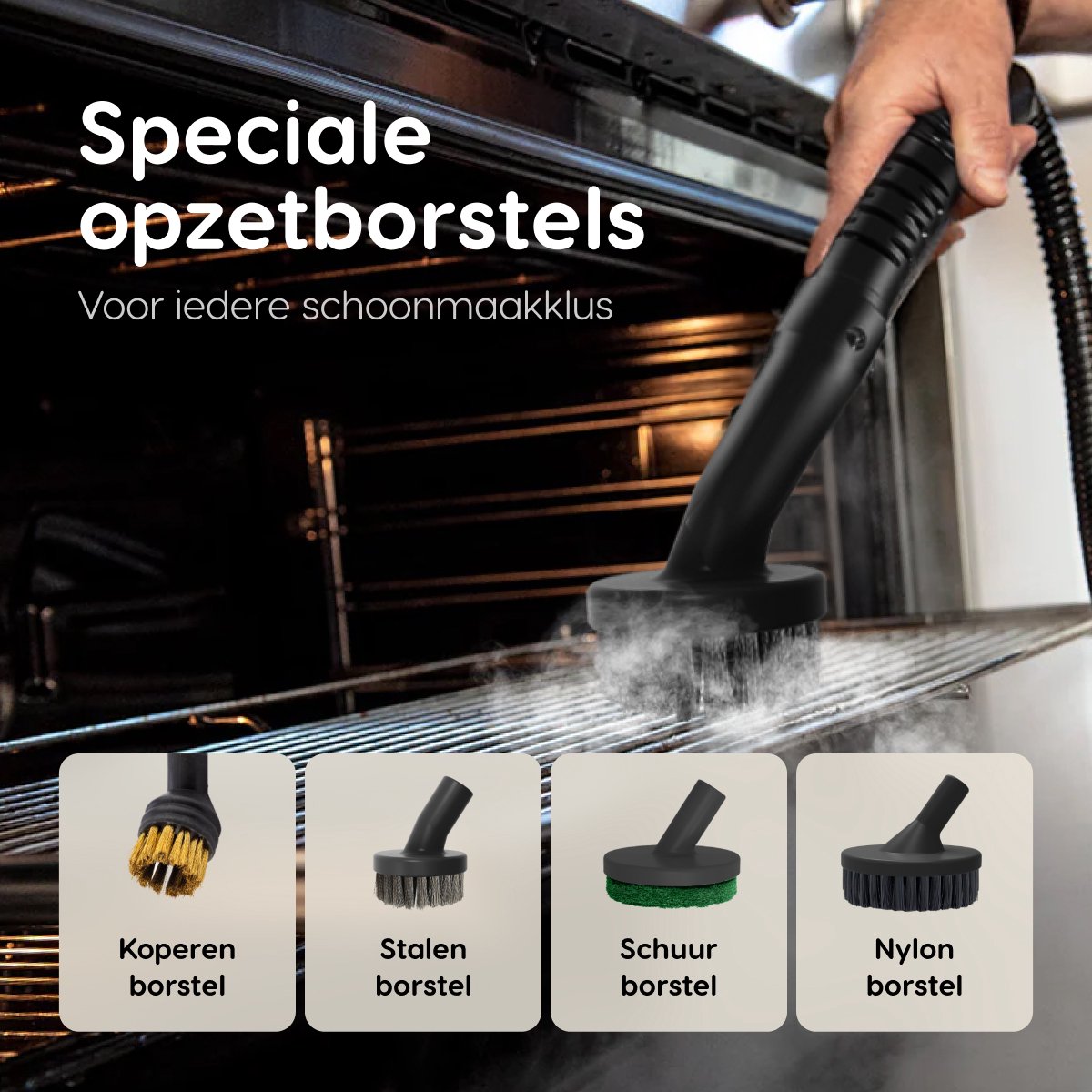 Dymac MistBurst One - Handstoomreiniger - Diverse opzetstukken - 450ML