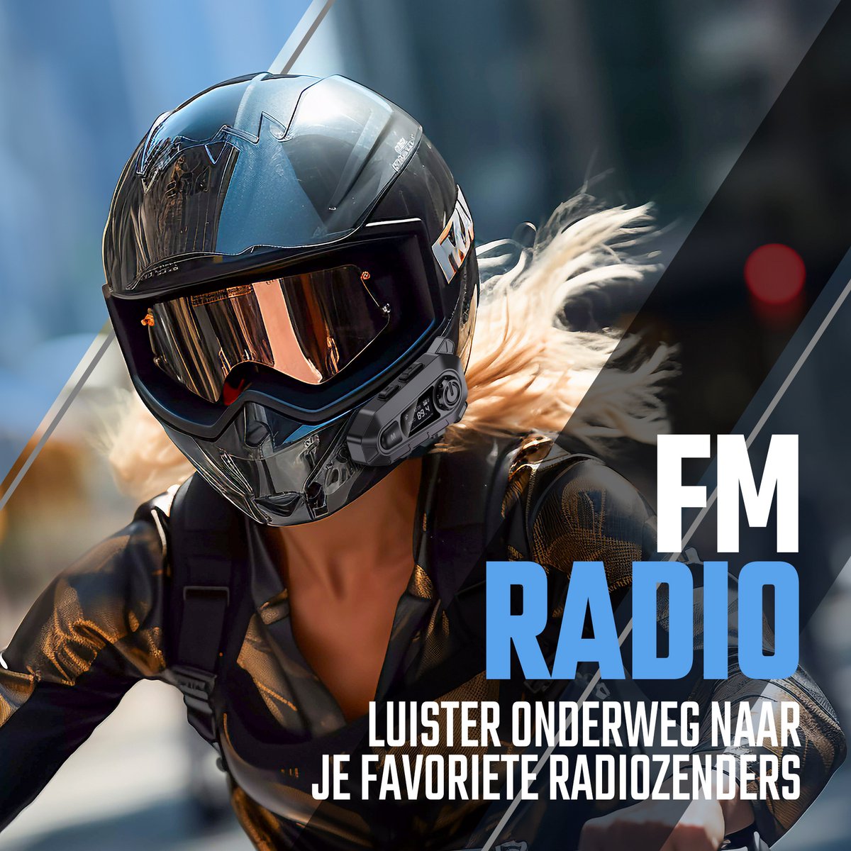Tech Essentials R500 Motorhelm Headset - Bluetooth 5.4 - Intercom en Radio - Harde Microfoon