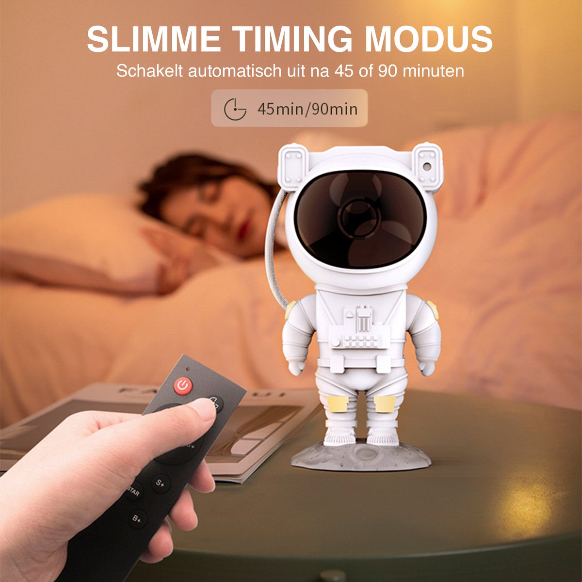 Swiftvein Astronaut Sterren Projector - Galaxy Projector met afstandsbediening - 8 kleurencombinaties