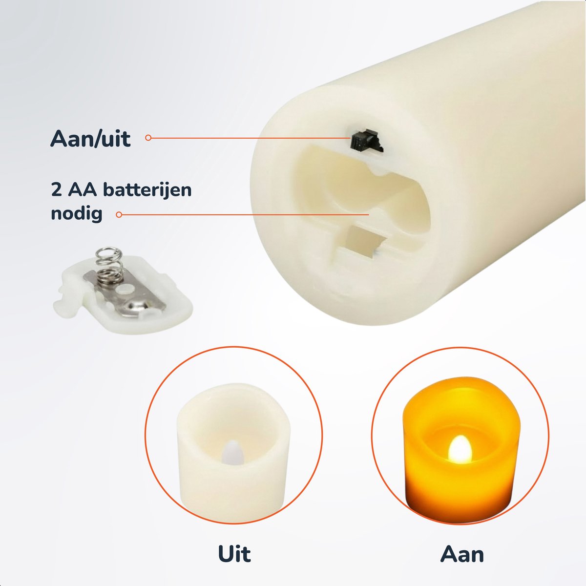 Luft – Realistische LED Stompkaarsen – 12 stuks – Inclusief Afstandsbediening – Timerfunctie – Dimbaar – Echt Was – Beige