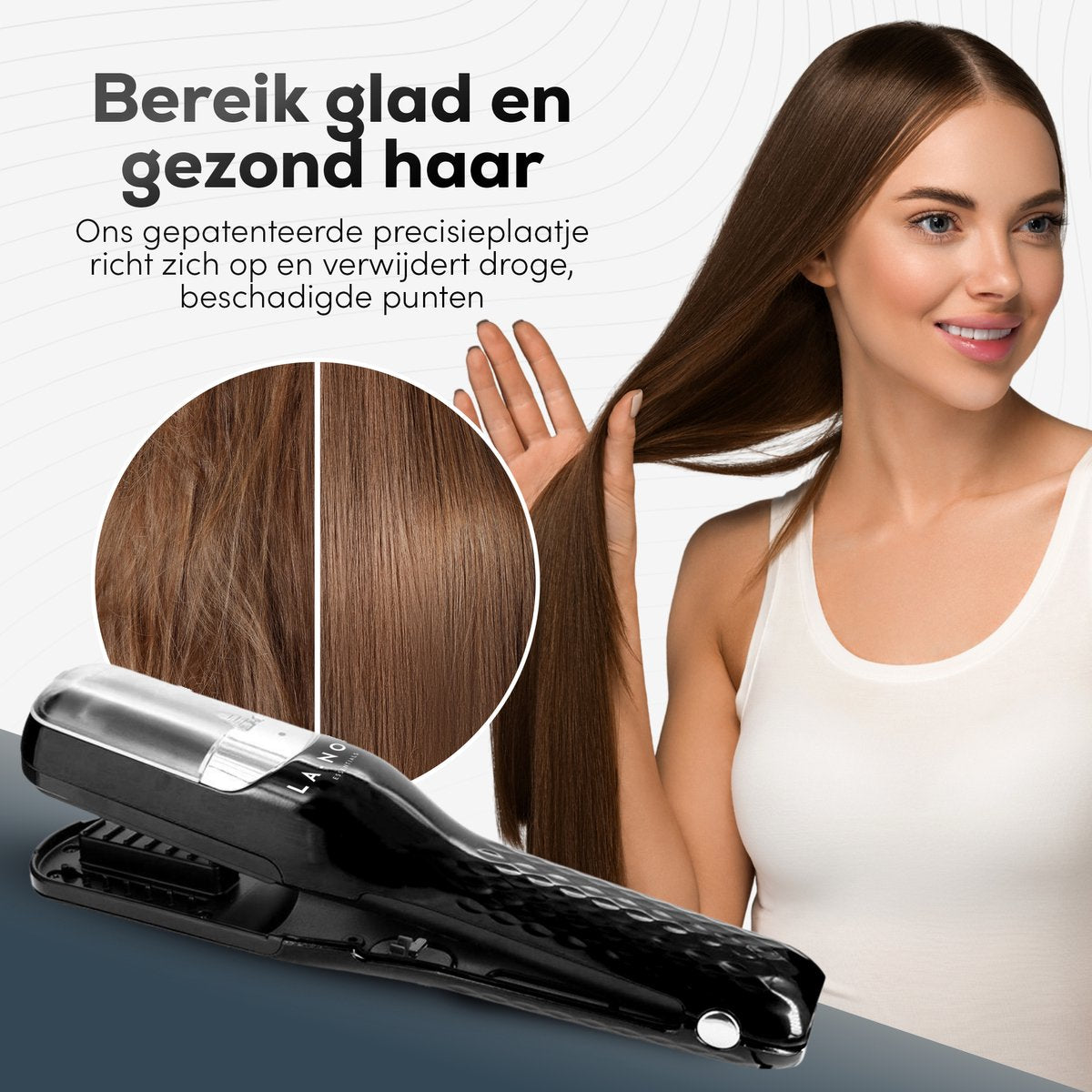 La Nou® Split Remover 4 - Split Ender Zwart - Draadloos - Voor Gespleten Haarpunten - Inclusief Haarklemmen, Borsteltje en Opbergdoosje