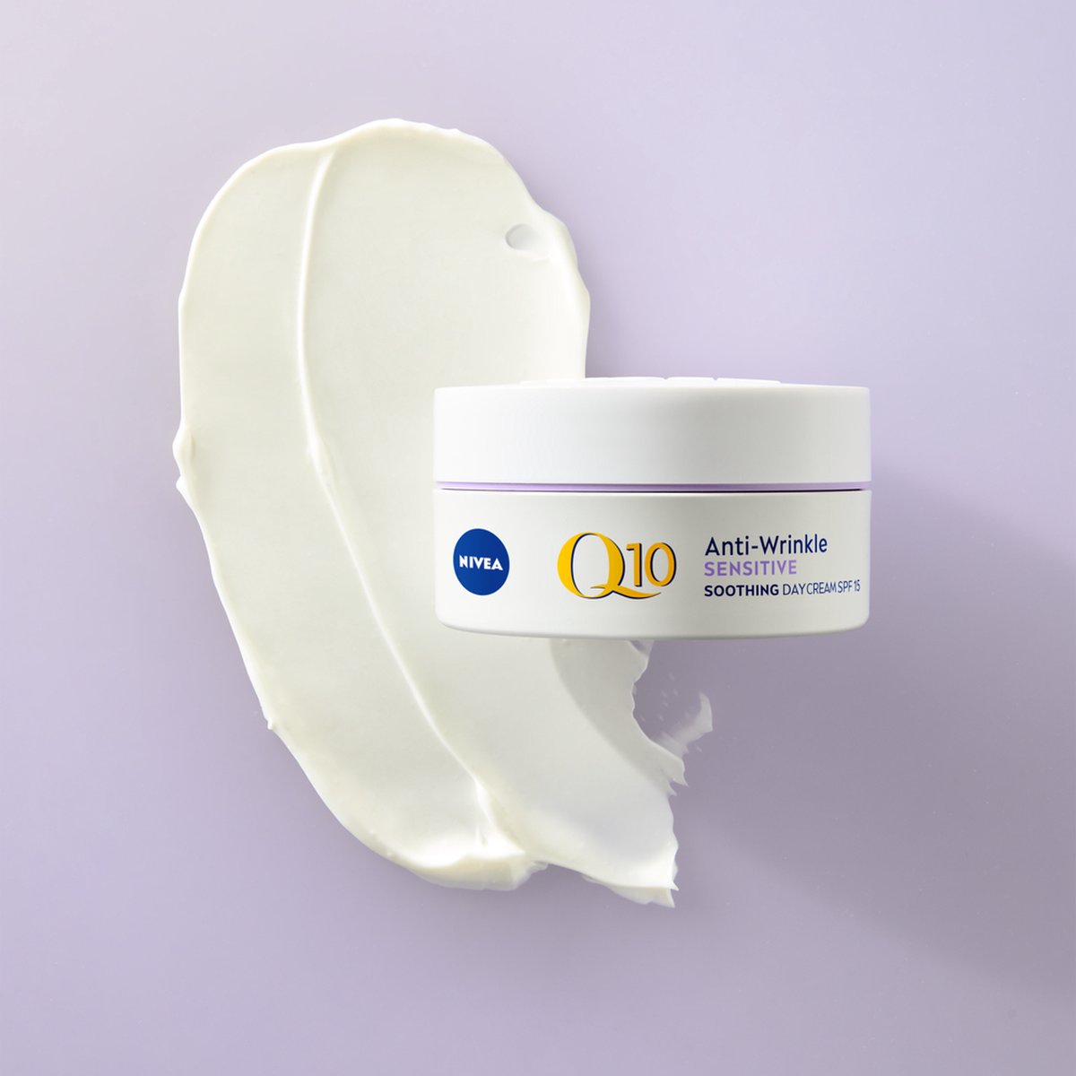 NIVEA Q10 Sensitive Anti-rimpel Dagcrème SPF 15 3-Pack - Gevoelige Huid - 3x 50 ml