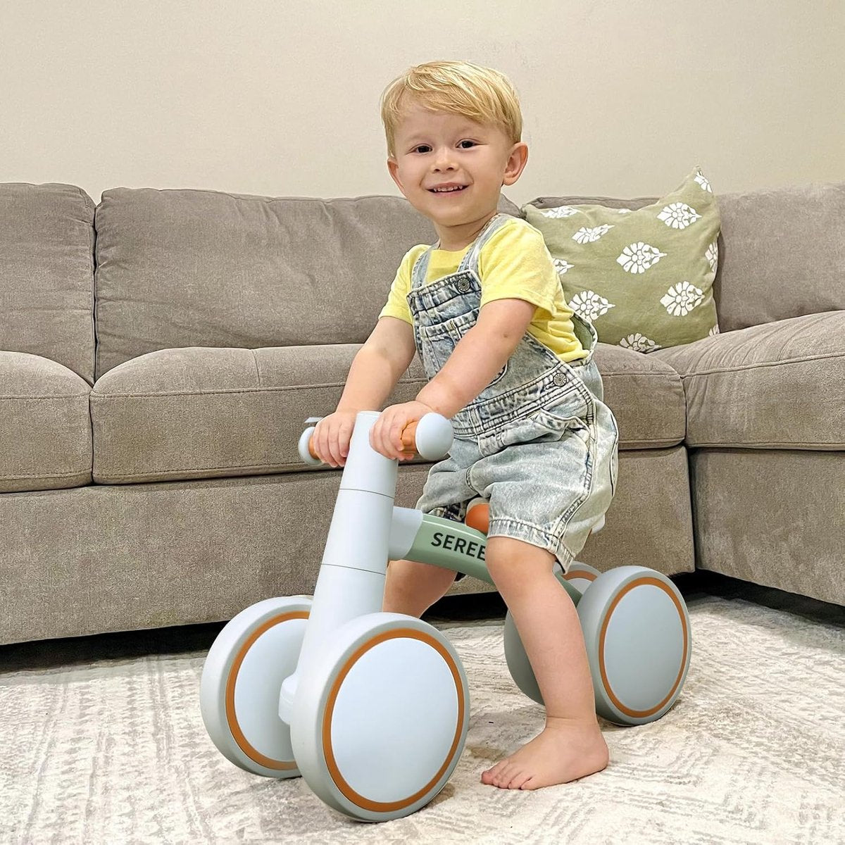 Keebies Stevige Kinderloopfiets - Peuters 12–24 Maanden – Grijs – 25,4 cm Zithoogte – 1,6 kg Lichtgewicht