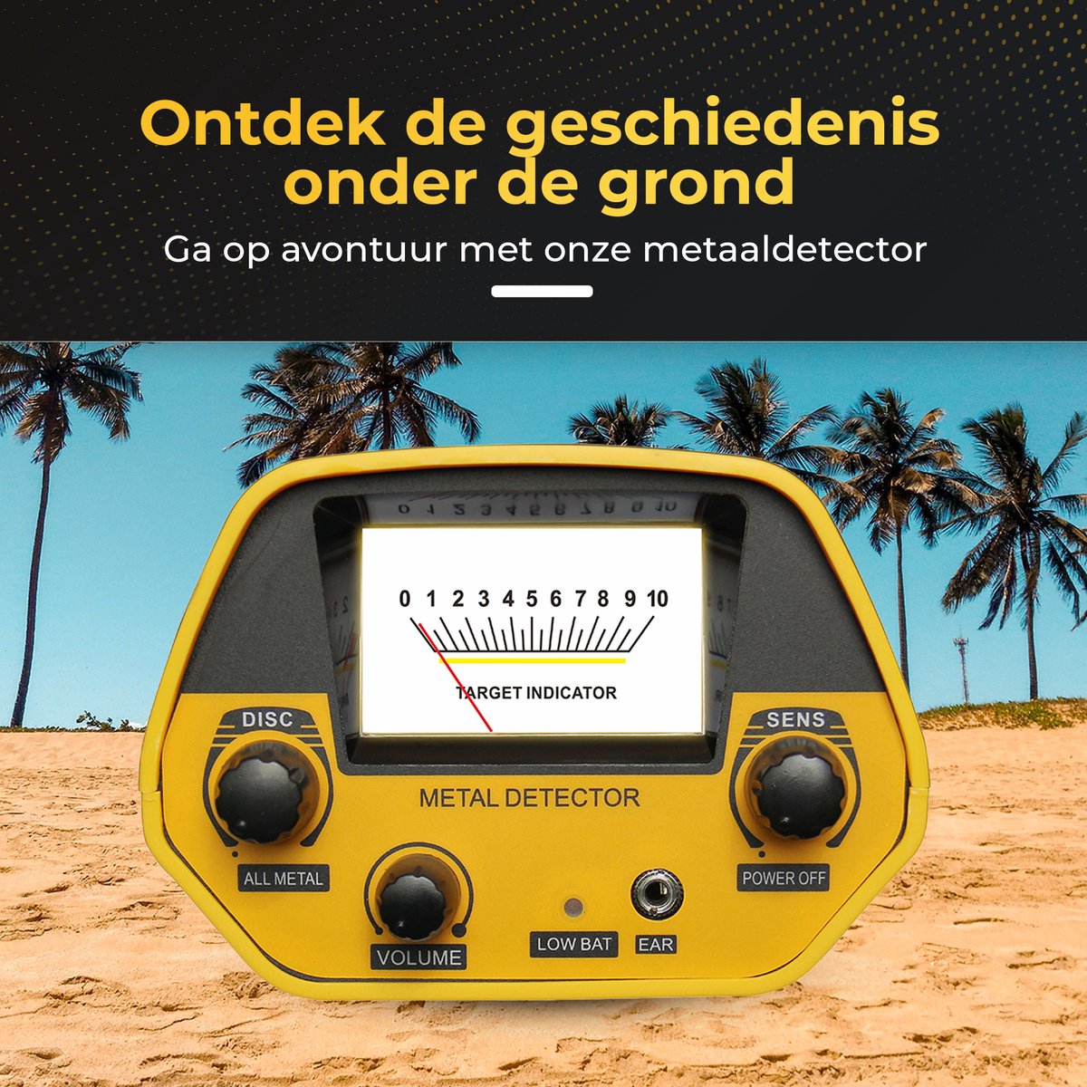 ODESSEY Metaaldetector Explorer met Pinpointer - Verstelbaar - Waterdichte Spoel - Voor Beginners en Volwassenen