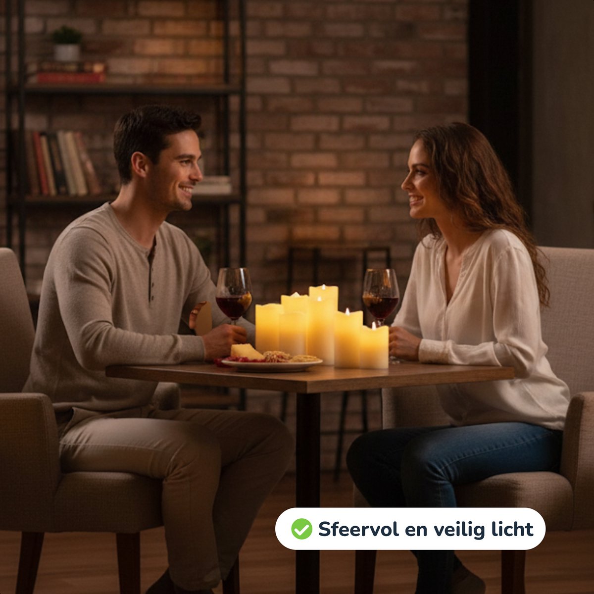 Luft – Realistische LED Stompkaarsen – 12 stuks – Inclusief Afstandsbediening – Timerfunctie – Dimbaar – Echt Was – Beige