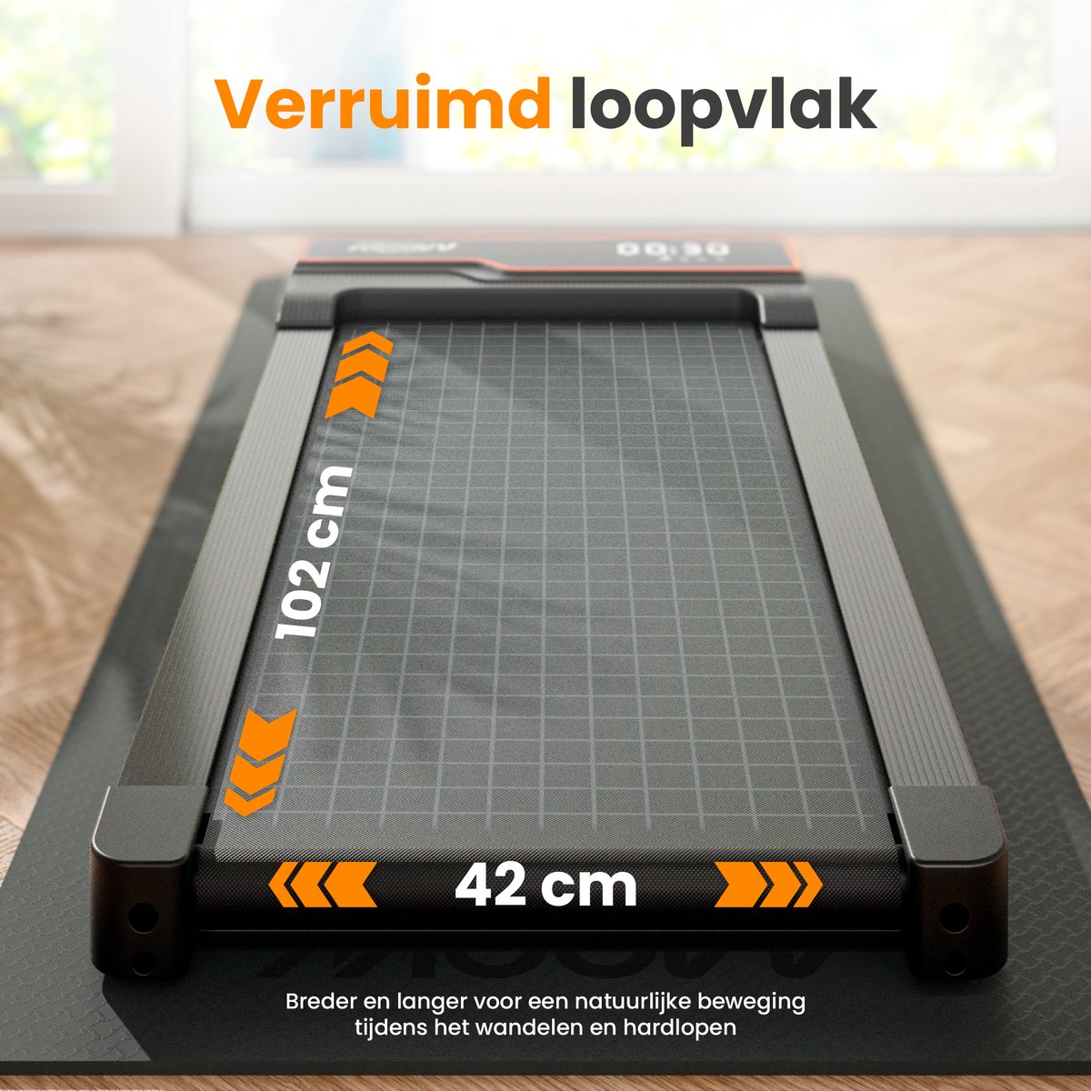 Moovv SmartStep Pro v2 Incline - Loopband met Hellingfunctie 1-12km/u - Inklapbaar - 124 x 54 x 13 cm - Zwart