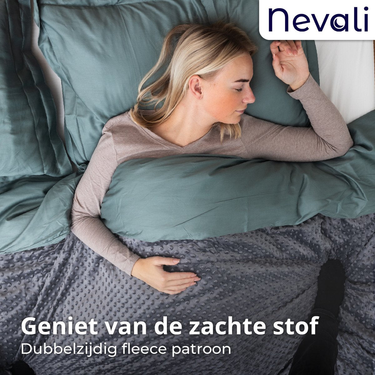 Nevali 4-seizoenen hoes - 200 x 200 cm - Grijs