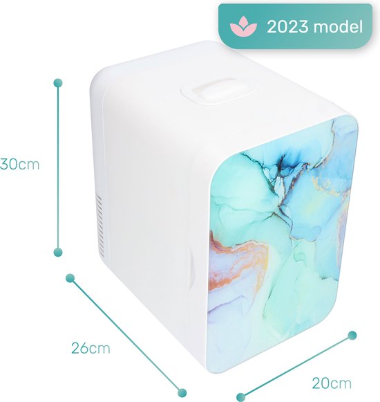 Soft&Silky Skincare fridge - Make up koelkast - 6.5L - 2°C tot 40C - Marble - Organizer - Koelkast - Beauty - Skincare