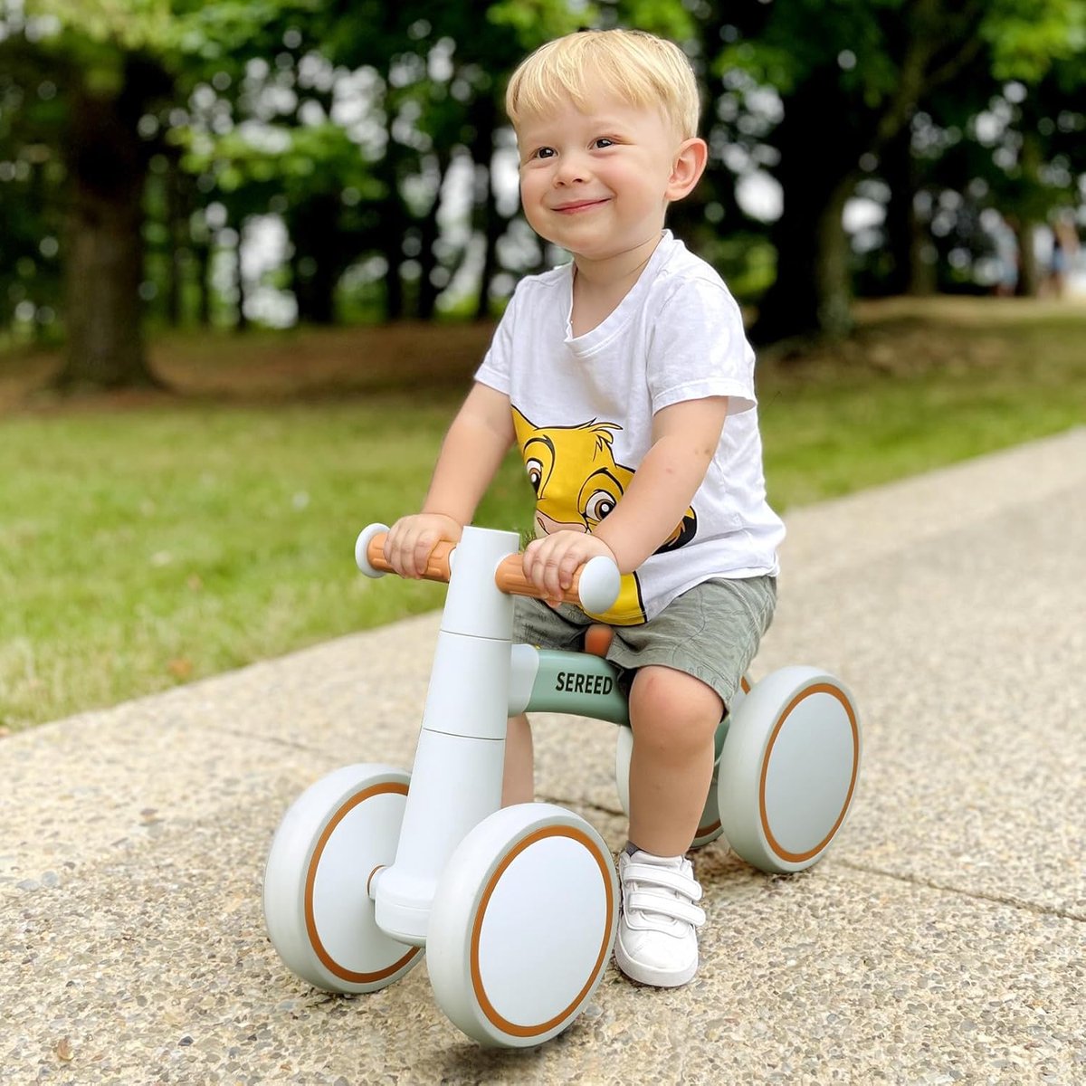 Keebies Stevige Kinderloopfiets - Peuters 12–24 Maanden – Grijs – 25,4 cm Zithoogte – 1,6 kg Lichtgewicht