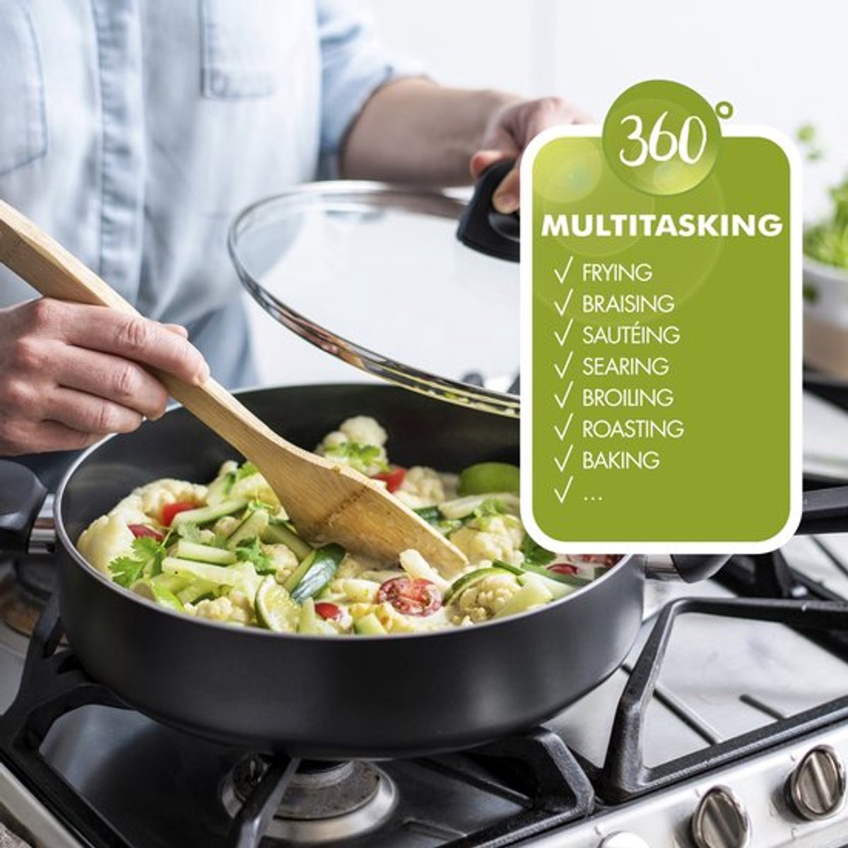 GreenPan - Memphis pannenset - Ø20-delig - Inductie - PFAS-vrij - Zwart
