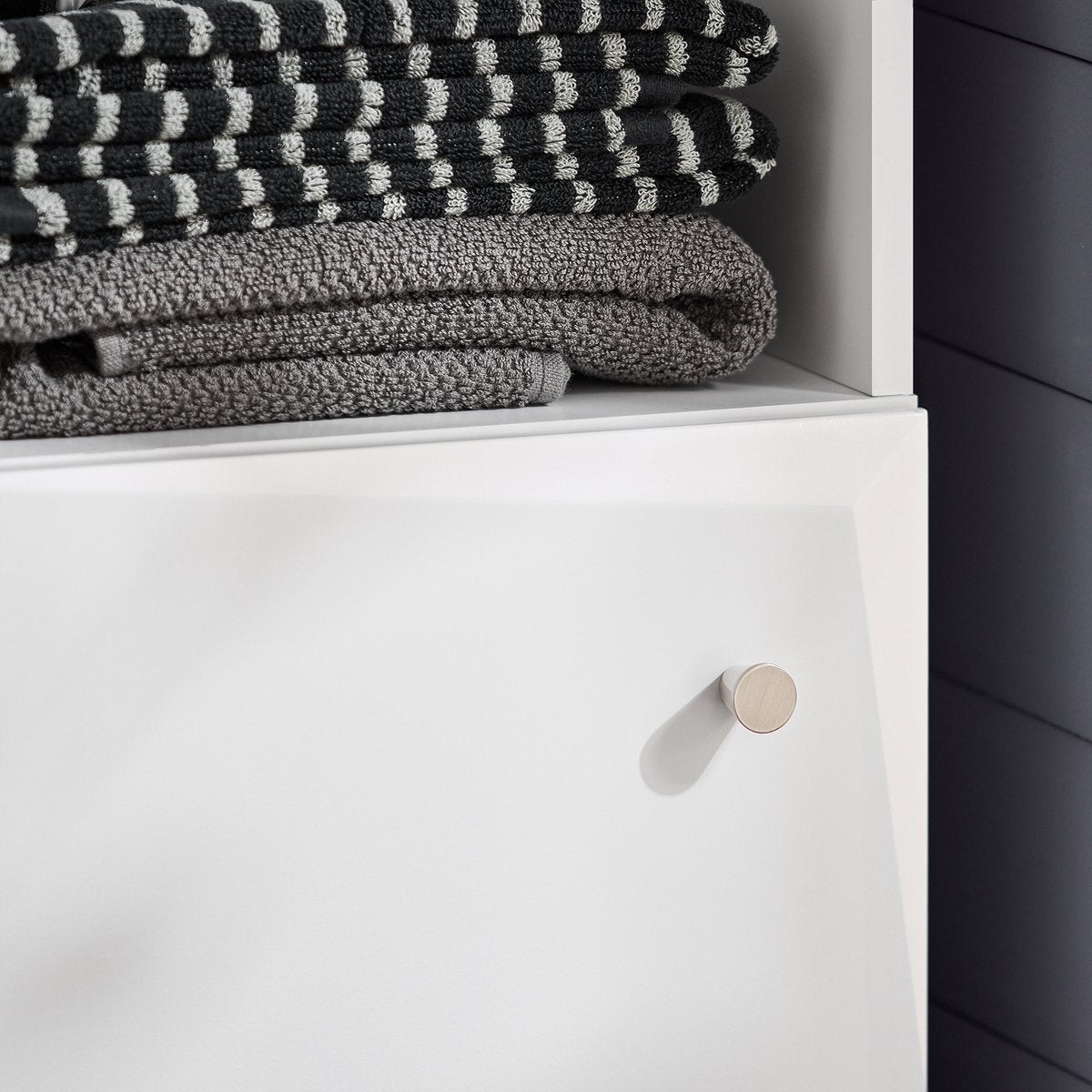 SoBuy Badkamer kolomkast - Badkamerkast met 2 deuren - Max. 50KG - 34 x 30 x 170 cm - Wit
