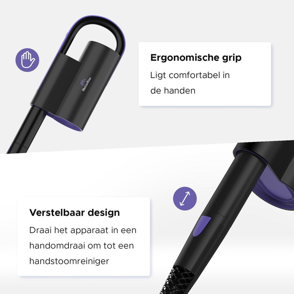 Motionflow 16-in-1 Stoomreiniger - Handstomer - Vlekkenreiniger - Diepte reiniging voor vloer, bank, badkamer en tapijt - tapijtreiniger