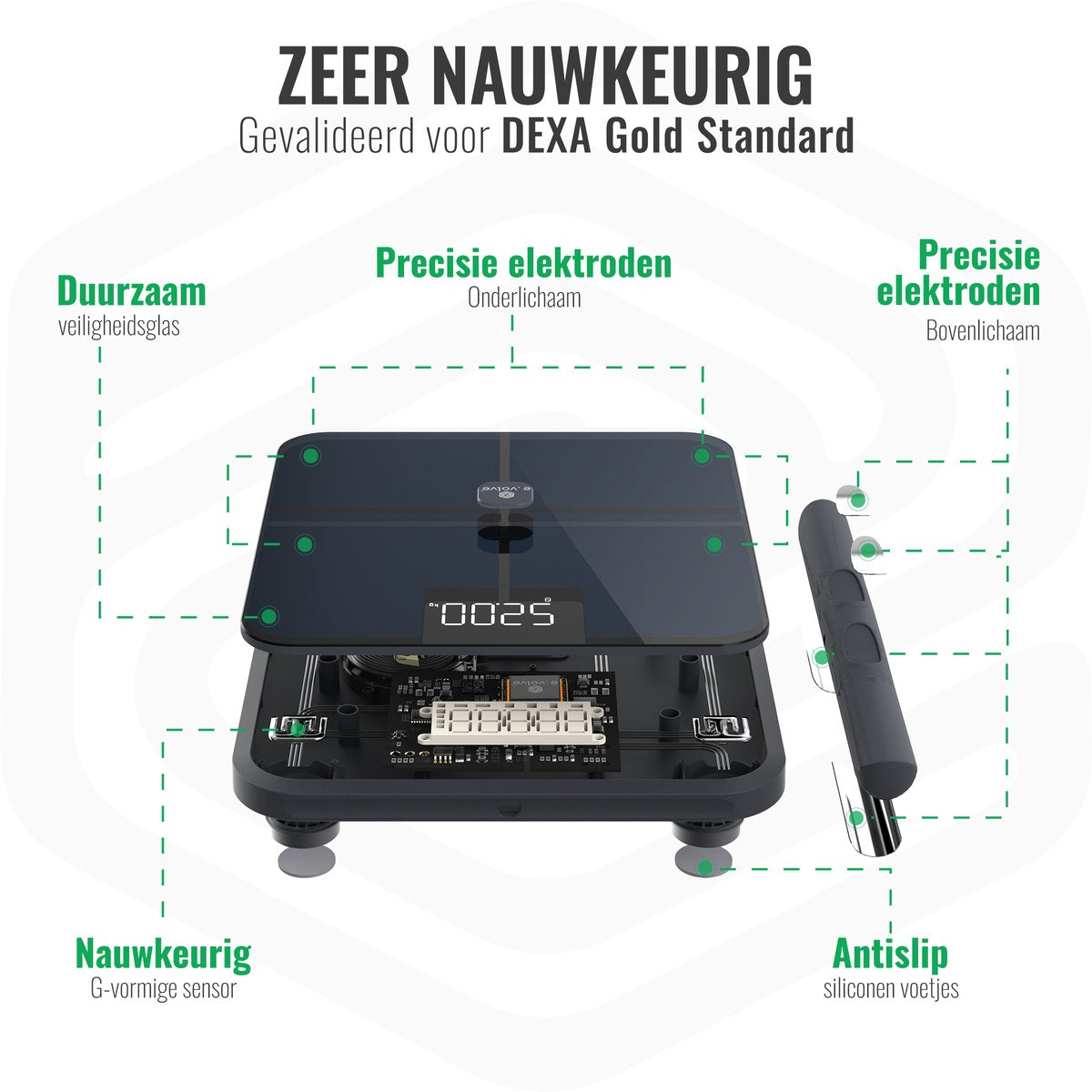 E.Volve® Slimme Weegschaal Pro Handvat budget - Zwart