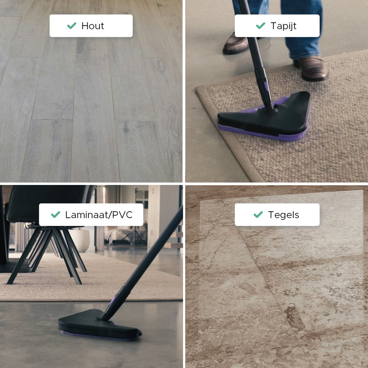 Motionflow 16-in-1 Stoomreiniger - Handstomer - Vlekkenreiniger - Diepte reiniging voor vloer, bank, badkamer en tapijt - tapijtreiniger