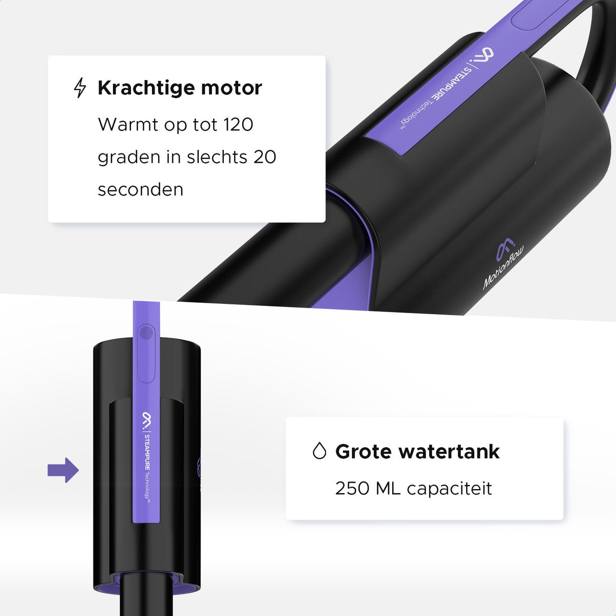 Motionflow 16-in-1 Stoomreiniger - Handstomer - Vlekkenreiniger - Diepte reiniging voor vloer, bank, badkamer en tapijt - tapijtreiniger