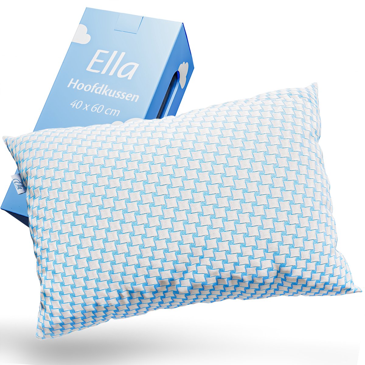 EL-Life Hoofdkussen Nekklachten - 40 x 60cm - Bamboe kussen - Traagschuim / Memory Foam vulling - Ergonomisch en Orthopedisch - Inclusief kussensloop
