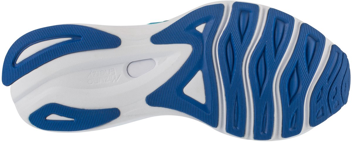Mizuno Wave Serene 2 Hardloopschoenen Heren - Estate Blue/Silver/LightYellow - Maat 44.5