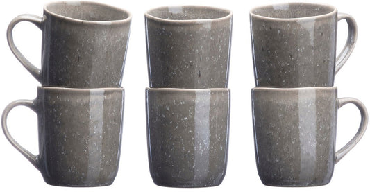 Bjorn Stellar mok - grijs - 40 cl - 9x10x9 cm - set van 5 stuks