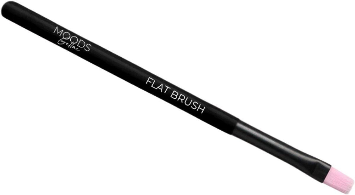 Moods Gellac Flat Brush – Nagelborstel – Voor Gellak & Nail Art – Zwart