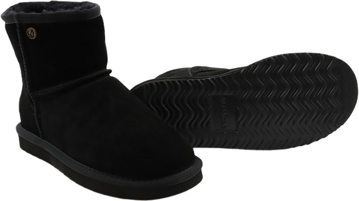 Alpacas Footwear dames suède laarzen gevoerd met 100% lamswol – zwart – maat 49