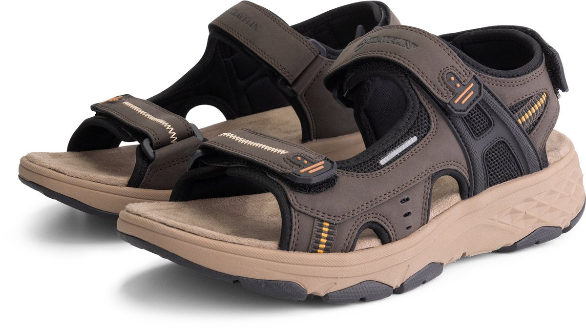 Travelin' Brusdal - Heren outdoorsandalen - Lichtgewicht - Outdoorsandalen - Donkerbruin - Maat 43