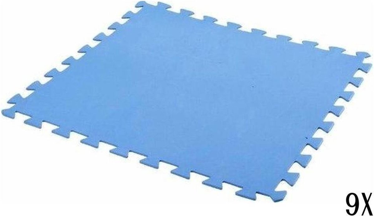 Free and Easy Zwembadtegels – Antislip, 9 stuks – 2,25 m² – 50 x 50 x 0,4 cm – Blauw