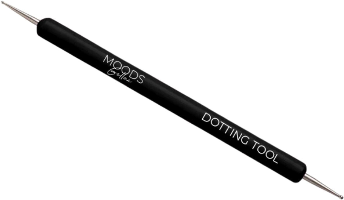Moods Gellac Dotting Tool voor Nail Art – Zwart – 8 cm x 1 cm x 1 cm – Dubbele Uiteinden voor Perfecte Stippen en Patronen