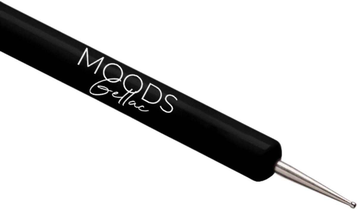 Moods Gellac Dotting Tool voor Nail Art – Zwart – 8 cm x 1 cm x 1 cm – Dubbele Uiteinden voor Perfecte Stippen en Patronen