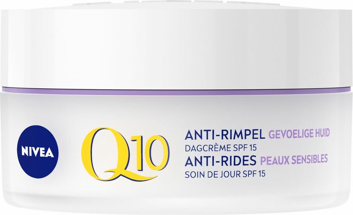 NIVEA Q10 Sensitive Anti-rimpel Dagcrème SPF 15 3-Pack - Gevoelige Huid - 3x 50 ml