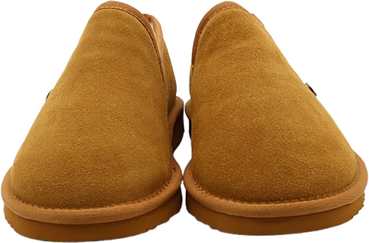 Alpacas Footwear Zachte Heren Pantoffels - Cognac - Maat 43
