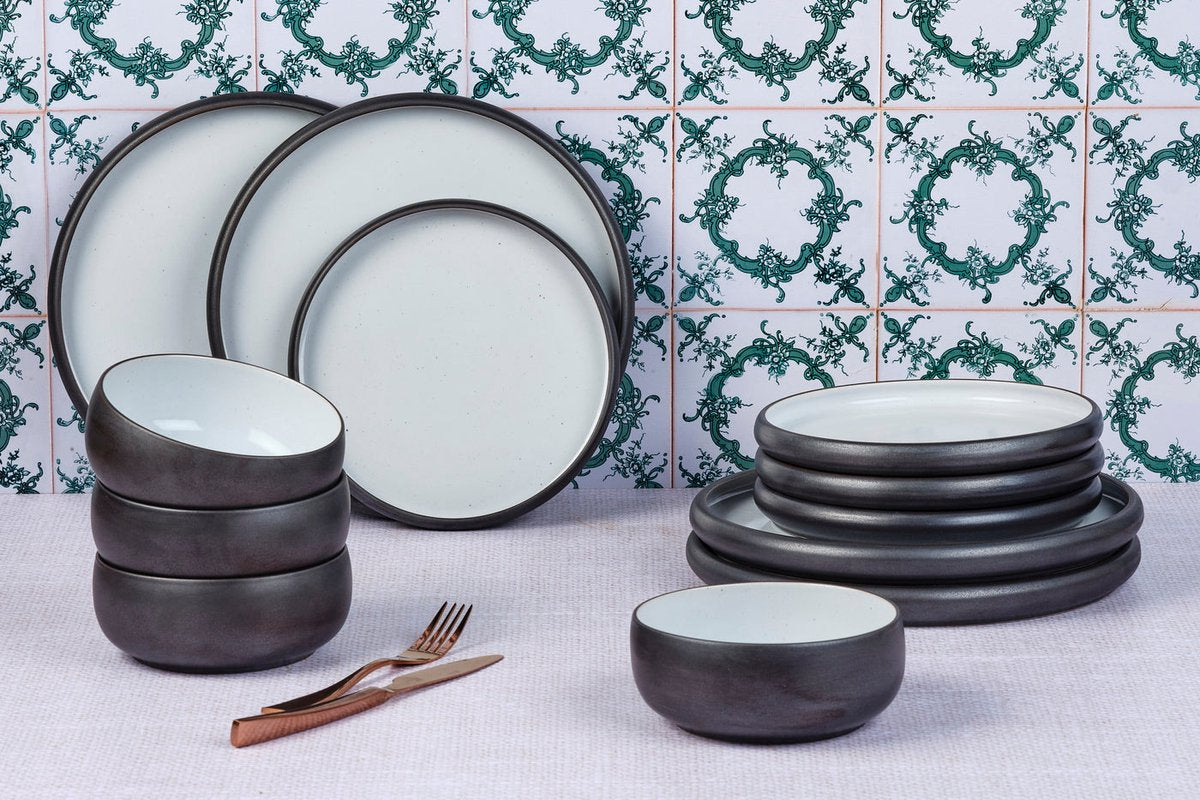 GOURMET - Essentials - Servies - 12 stuks - Onyx