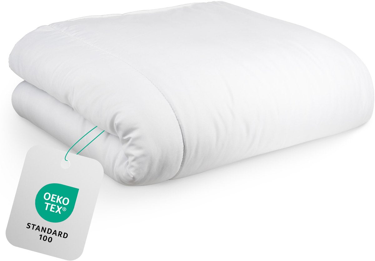 Hom&Com – Donsdeken 90% Eendendons – 155x220 cm – 4 Seizoenen – Satijnen Rand – OEKO-TEX & Diervriendelijk Gecertificeerd – Wit