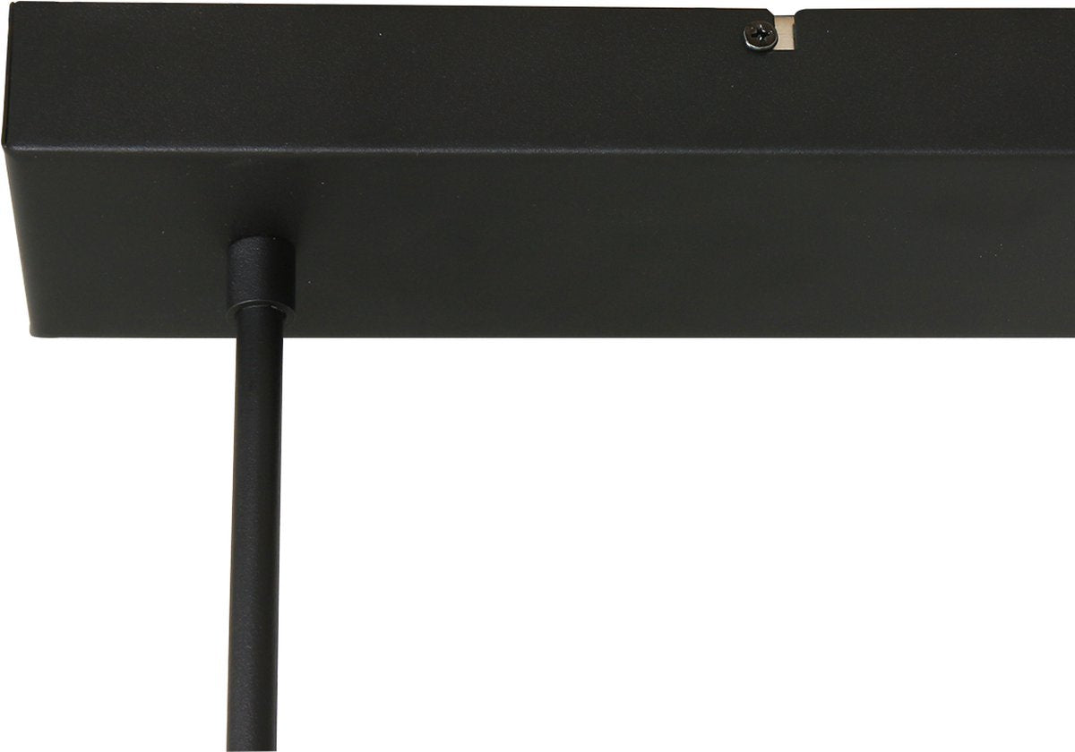 Verstelbare hanglamp Zelena – 2-lichts – Kunststof / Metaal – 155 cm – In hoogte verstelbaar tot 117 cm – Modern design – Zwart