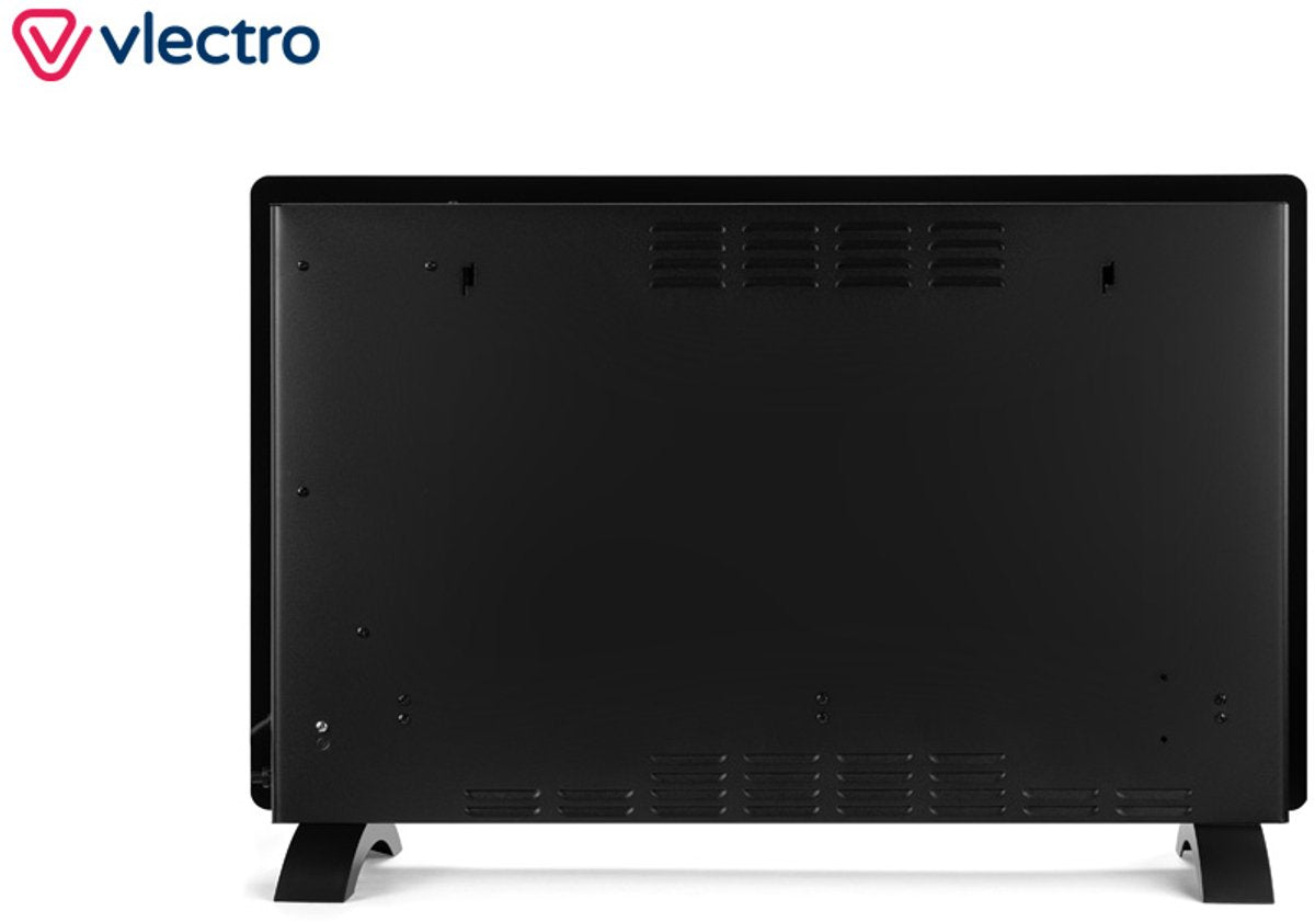 Vlectro - Slim verwarmingspaneel met instelbare timer - Zwart